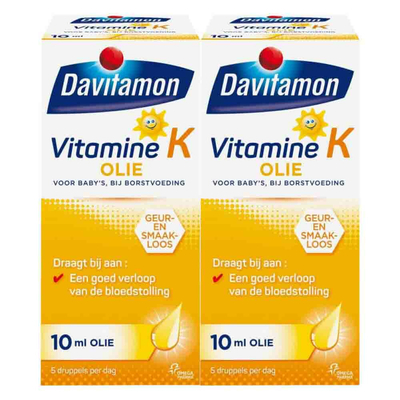 Gratis Verzending: 2x Davitamon Vitamine K Olie 10 ml