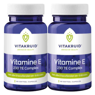 Gratis Verzending: 2x Vitakruid Vitamine E 230 TE Complex 60 capsules