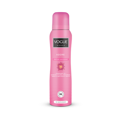 3x Vogue Adore Parfum Deodorant 150 ml