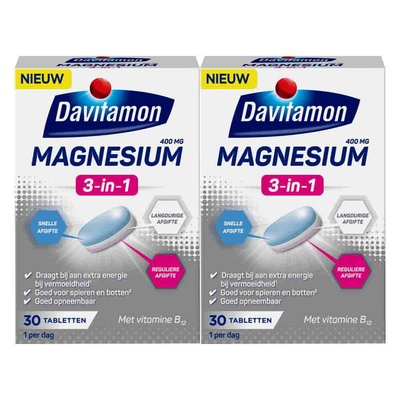 Gratis Verzending: 2x Davitamon Magnesium 3 in 1 30 tabletten