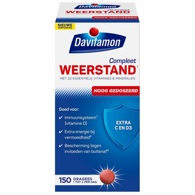 Gratis Verzending: 4x Davitamon Compleet Weerstand Hoog Gedoseerd 150 stuks