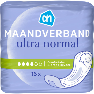 AH Ultra normaal Maandverband 16 stuks