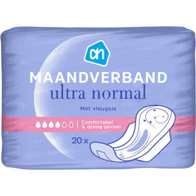 AH Ultra normal met vleugels Maandverband 20 stuks