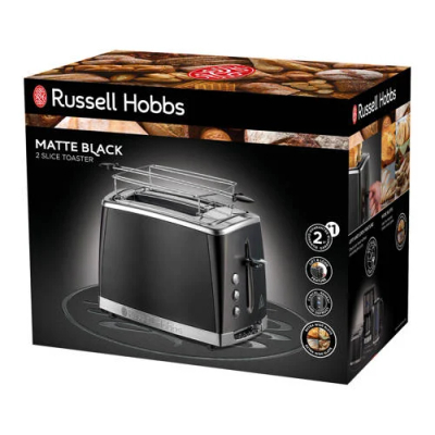 Russell Hobbs Matte Black 2 Slice Broodrooster 26150-56