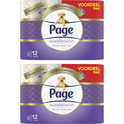 Page Kussenzacht 3-laags toiletpapier - 24 rollen