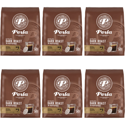 Perla Huisblends Dark roast koffiepads 6-pack Koffiepads (krachtig) 6 stuks