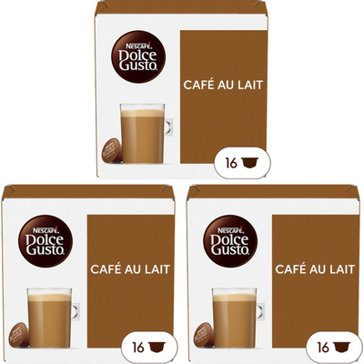 Nescafé Dolce Gusto Café Au Lait 3-pack Dolce Gusto compatible 3 stuks