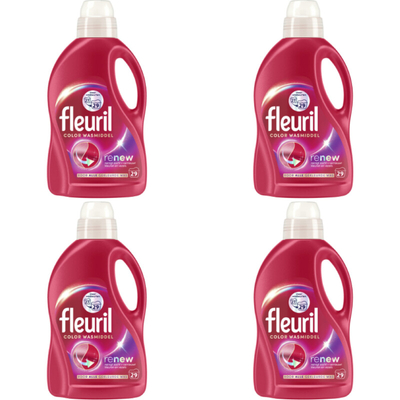 Fleuril Color & Fiber & Renew Color & Vloeibaar wasmiddel gekleurde was - 4 wasbeurten