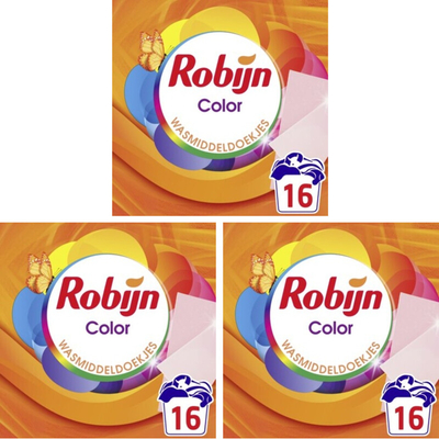 Robijn Wasmiddel doekjes color  wascapsules gekleurde was - 48 wasbeurten