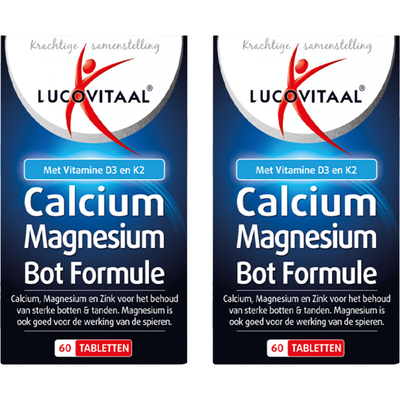 Lucovitaal Calcium magnesium bot tabletten 2-pack Magnesium 2 stuks