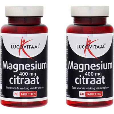 Lucovitaal Magnesium 400mg citraat 2-pack Magnesium 2 stuks