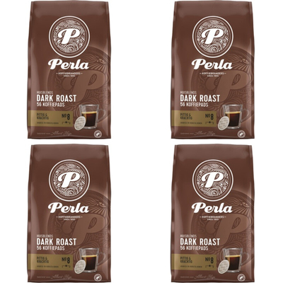 Perla Huisblends Dark roast koffiepads 4-pack Koffiepads (krachtig) 4 stuks
