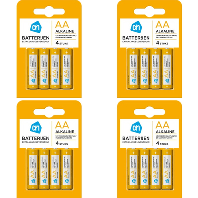 AH Alkaline AA batterijen 4-pack Batterijen 4 stuks