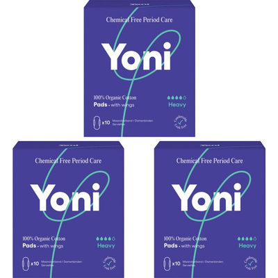 Yoni Maandverband Heavy bio 3-pack Cassis 3 stuks