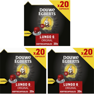 Douwe Egberts Lungo original capsules 3-pack Nespresso compatible 3 stuks