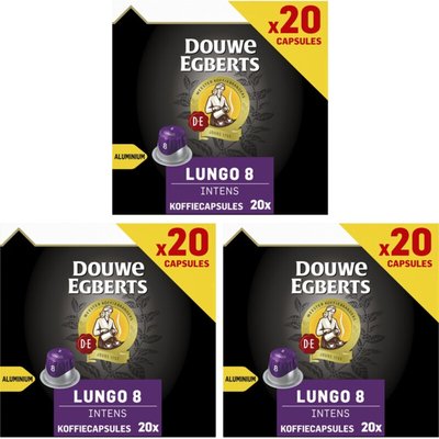 Douwe Egberts Lungo intens capsules 3-pack Nespresso compatible 3 stuks