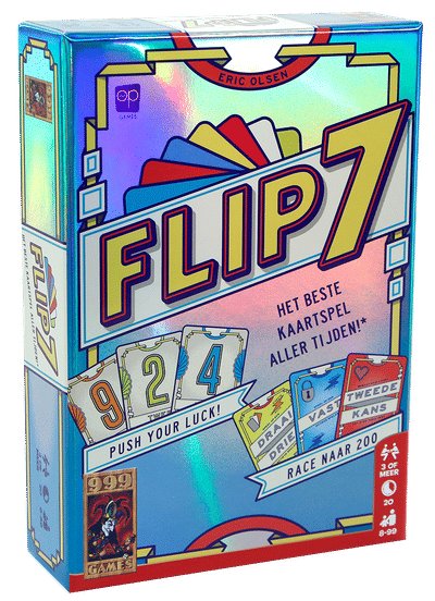 999 Games - Flip 7 - Zenuwslopend Kaartspel - Snel en Makkelijk te Leren - Het ideale kaartspel voor kleine en grote groepen - Partyspel - Compact Familiespel