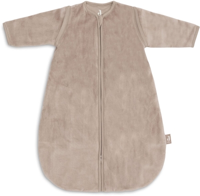 Jollein - Newborn Slaapzak met Afritsbare Mouw Rond - 60cm - Velvet - Milky Coffee - Zomerslaapzak