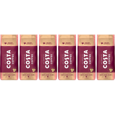 Costa Coffee Caffè Crema Velvet - koffiebonen - 6 x 1 kilo