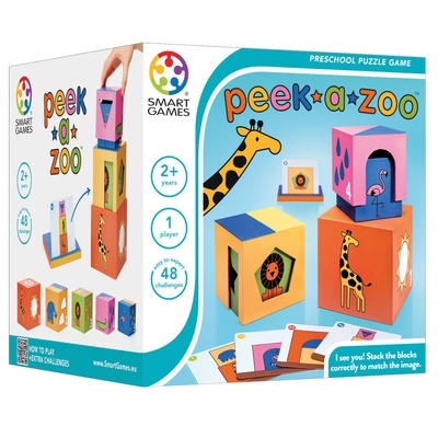 SmartGames Peek-a-Zoo - Educatief Spel - 48 puzzelopdrachten