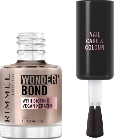 Rimmel Wonder'bond Care+Color Nail Polish - 005 - Grab and Go, 12 ml