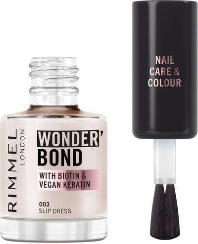 Rimmel Wonder'bond Care+Color Nail Polish - 003 - Slip Dress, 12 ml