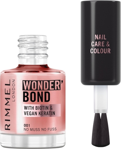 Rimmel Wonder'bond Care+Color Nail Polish - 001 - No Muss No Fuss, 12 ml