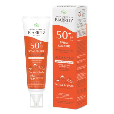 Laboratoires de Biarritz Alga Maris Zonnespray Gezicht en Lichaam SPF50 Familie Bio | 150 ml