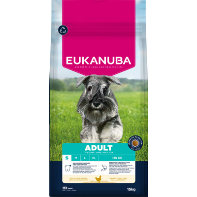 2x15kg Eukanuba Premium Nutrition Adult Small Breed Kip Hondenvoer droog - hondenbrokken