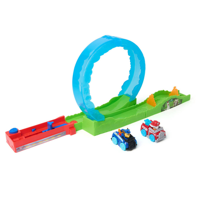 PAW Patrol Pup Squad-reddingslooping baanspeelset met speelgoedauto's