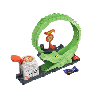 Hot Wheels Krokodil in de Aanval Looping