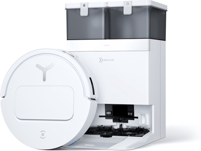 Ecovacs - DEEBOT - T50 OMNI WHITE GEN 2 EU - Stofzuig- en dweilrobot - 21.000 Pa suction power - TruEdge 2.0 - adaptive Edge Mopping - ZeroTangle 2.0 -AIVI 3D 2.0 - 9 mm Mop-lifting - Hot Water Mop Washing - YIKO 2.0