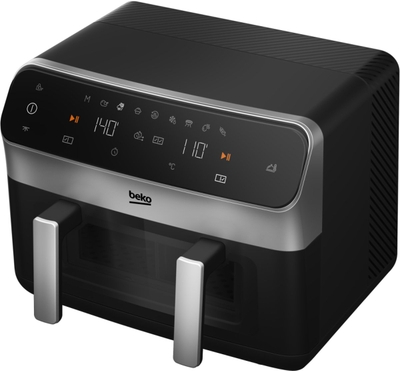 Beko FRL6488 Dubbel 9,5 l Vrijstaand 2400 W Heteluchtfriteuse Zwart