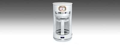 MS-220W - Muse filter-koffiezetapparaat, 1,4 L, wit/messing