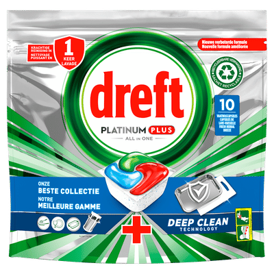 Dreft Platinum  vaatwastabletten  - 12 wasbeurten