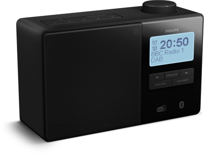 PHILIPS TAR5600/00 Radio - Digitale FM-/DAB+-tuning - IPX4-spatwaterbestendig - Groot LCD-scherm - Bluetooth 5.3 - Keukentimer - Draagbaar - Dubbele alarmen - Sleeptimer - 3.5 mm Audio uitgang voor bedrade koptelefoonDigitale FM-/DAB+-tuning