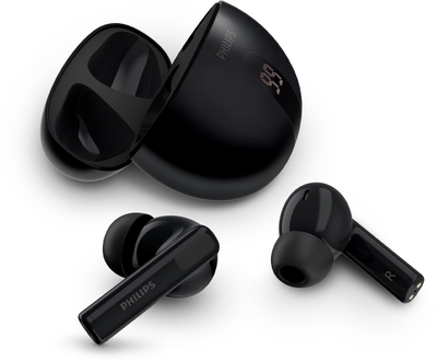 PHILIPS TAT2520BK - TWS oordopjes met display - ANC - IPX4 - multipoint - aanraakbediening - 20 uur afspeeltijd - Werkt in met app - Zwart