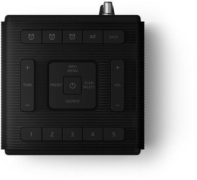 PHILIPS TAR5100/10 Klokradio - Wekkerradio - Dubbel alarm - Sleeptimer - Bluetooth - DAB+/FM-radio - Groot LCD scherm - IPX4 spatwaterbestendig