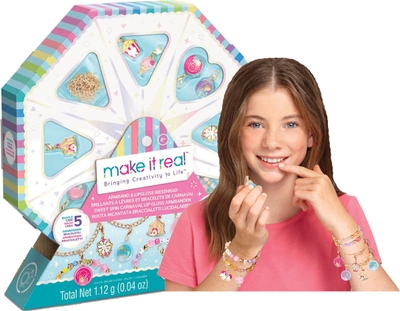 Make it Real - Sweet Spin Carnaval Lipgloss Armbanden Set - Maak 5 armbanden met lipgloss bedels
