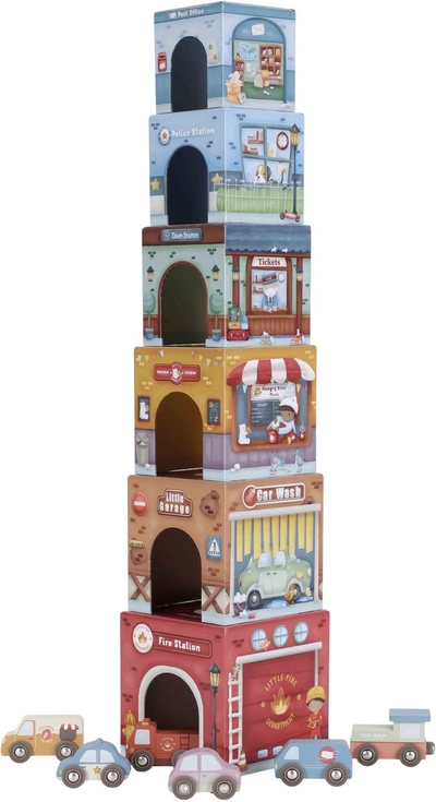 Little Dutch Stapeltoren Inclusief 6 Auto’s – Hout