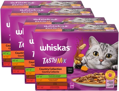Whiskas Kattenvoer - Adult 1+ - Tasty Mix - Country's Selection in gelei - 48x85g natvoer katten