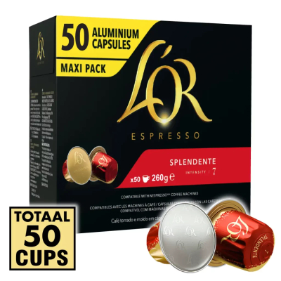 L’Or Espresso Splendente 50 Koffiecups Intensiteit 7/12