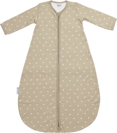 Meyco Baby Sweet Heart baby slaapzak rond - sand/soft sand - 110cm - 1.0 TOG