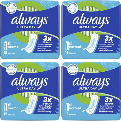 Always Maandverband Ultra Normal 4-pack Maandverband 4 stuks