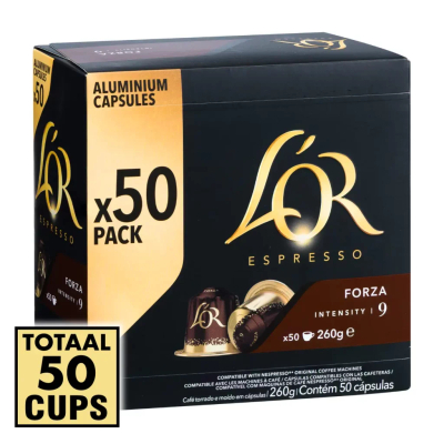 L’Or Forza 50 Koffiecups **Intensiteit 9/12