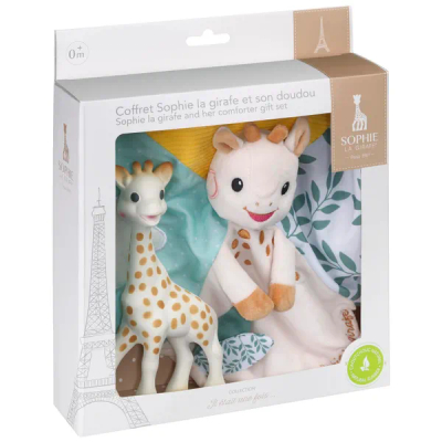Sophie de Giraf Cadeauset - Inclusief Sophie de Giraf Bijtspeeltje en Zacht Knuffeldoekje - Perfect Kraamcadeau voor Baby's