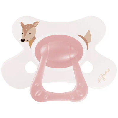 Difrax Natural Fopspeen - 18+ Mnd - Soft Pink Deer