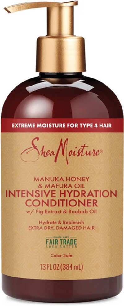 SheaMoisture Intensive Hydration Conditioner - Manuka Honey & Mafura Oil - zonder siliconen en sulfaten - 384 ml