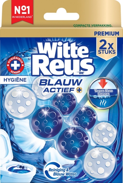 Witte Reus Blauw Actief Hygiene Toiletblok 100g - WC blokjes  - 2x10 stuks