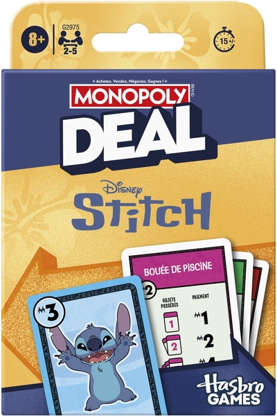 Monopoly Deal: Disney Stitch-editie, kaartspel, Frans taal